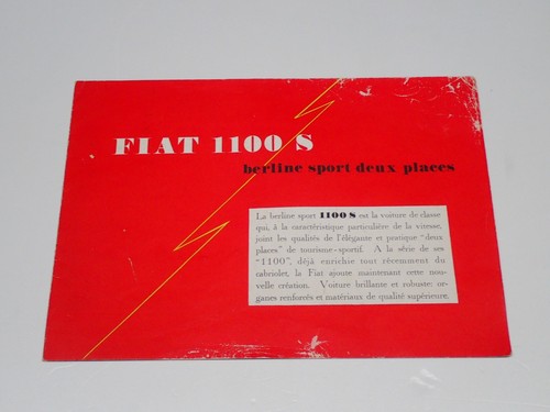 Fiat 1100 brochure depliant - fiat,