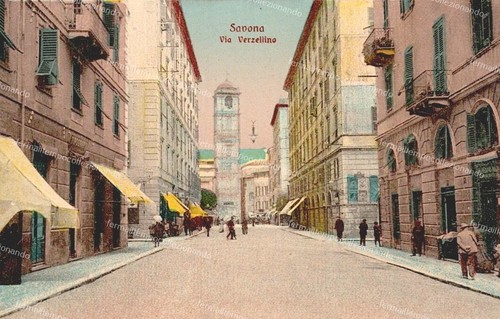 Dt123 cartolina savona via - dt123, savona,via
