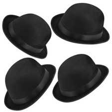4 X Cappello Bowler Nero Posh