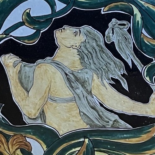 Vaso pellegrino maiolica - pellegrino, in