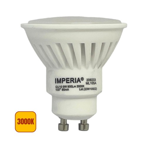 Lampadina led gu10 3000k - led, 9w