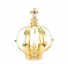 Corona della Madonna di Fatima in Ottone per Statue Diametro 6 cm Made in Italy