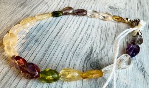 Braccialetto pietre mix - braccialetto,