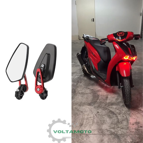 Specchietti neri rossi - specchietti, e