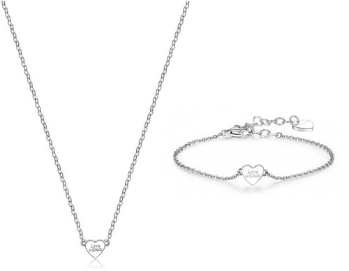 Collana bracciale cuore sagapo - cuore,