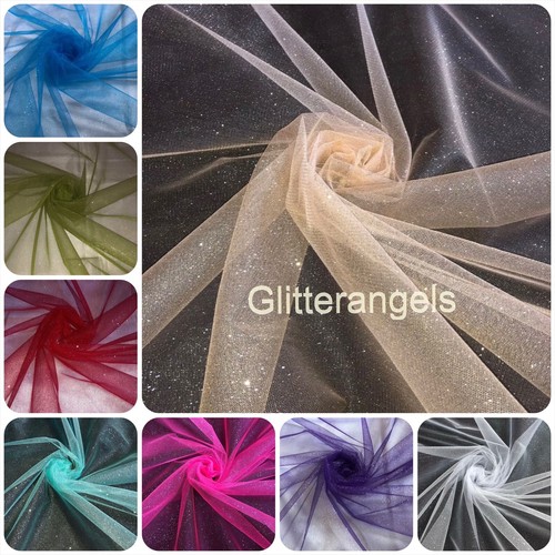 Tessuto tulle glitterato - tessuto,