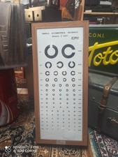  Tavola ottometrica SBISA FIRENZE Insegna luminosa ottico vintage