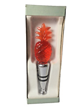 Tappo Conico Salvafreschezza Ananas Trasparente Firmato Bugatti in acciaio inox