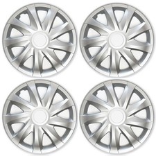 Set 4 Copricerchi 15 Pollici Draco Coppe Ruota Argento Universali per Nissan