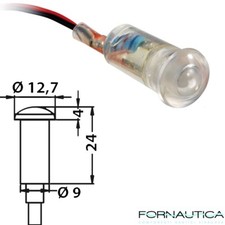 LUCE DI CORTESIA SEGNAPASSI BIANCA A LED DA INCASSO - ACCESSORI NAUTICA BARCA