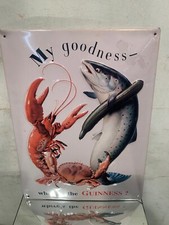 Targa In Metallo Pubblicitaria Birra Guinness