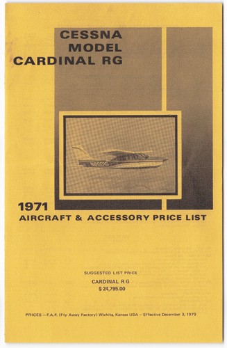Brochure listino prezzi aerei