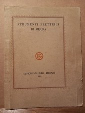 STRUMENTI ELETTRICI DI MISURA OFFICINE GALILEO FIRENZE 1929 Catalogo illustrato