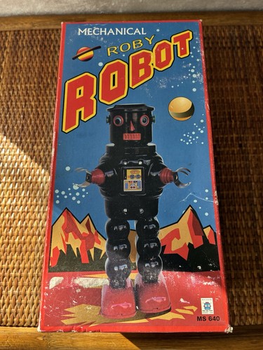 Robot meccanico roby latta - robot,