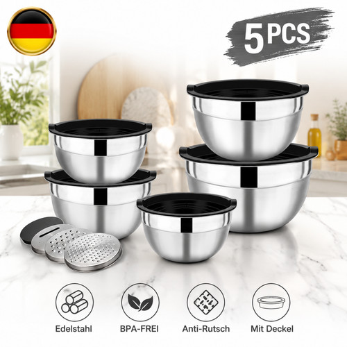 Insalatiera acciaio inox set - , 5