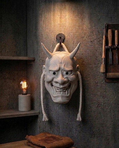 Tanuki mask wall - mask, decor