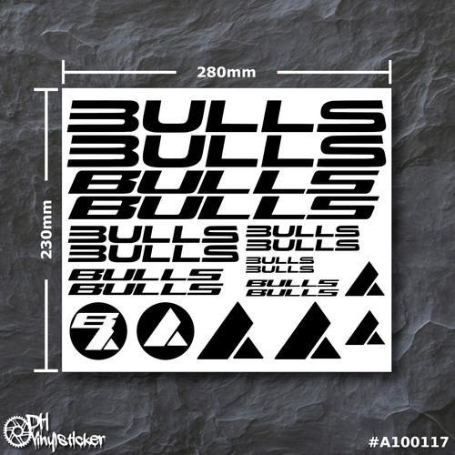 Bulls sticker nero opaco set - sticker, |