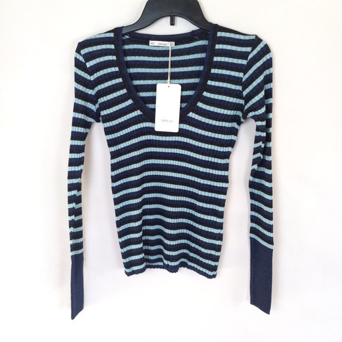 Zara maglia top righe - a, medio