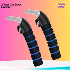 Confezione 2 Maniglie Auto Anziani Assistenza-Robusto Metallo Supporto Porta Auto per Anziani (Nero)
