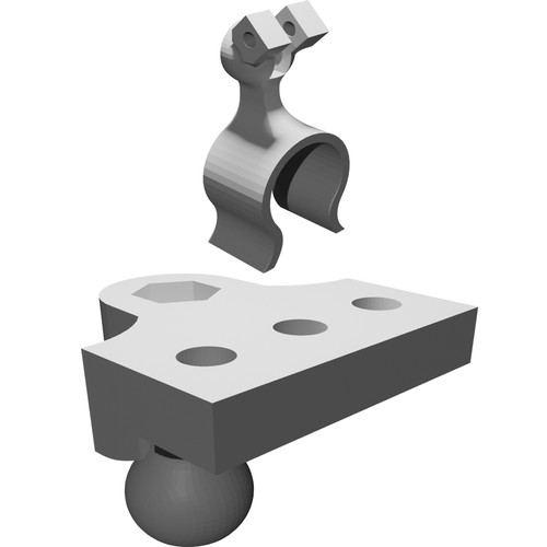 Supporto lampada snodo sferico - lampada,