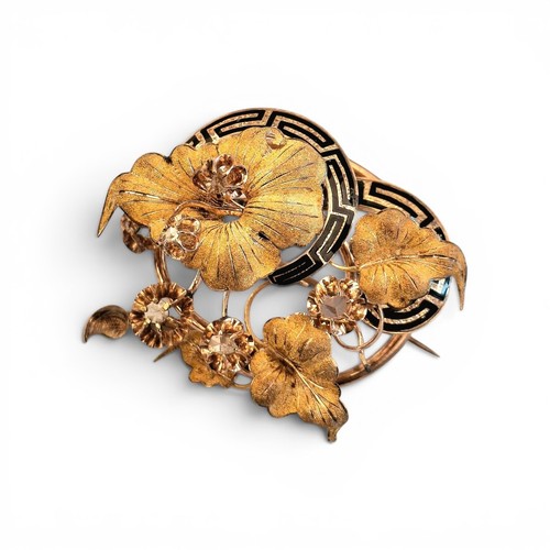 Spilla antica oro giallo 9 - spilla,