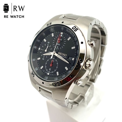 Seiko chronograph watch - seiko, black