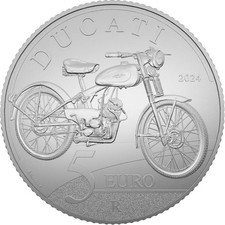 2024 Italia - 5 euro Serie Eccellenze Italiane Ducati - Ducati 60 "Cucciolo"