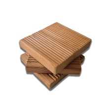 Sottopentola multiuso in Legno Thermo Wood, set 3 pezzi, 12x12x2,5 cm