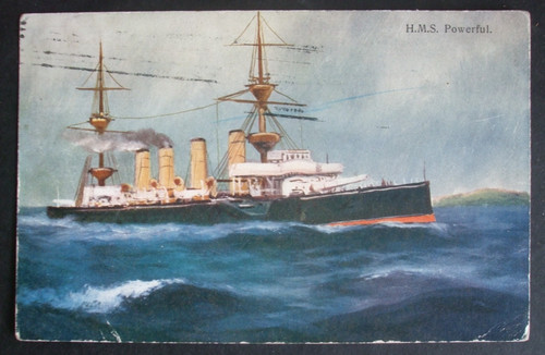 1905 royal navy hms powerful - hms,