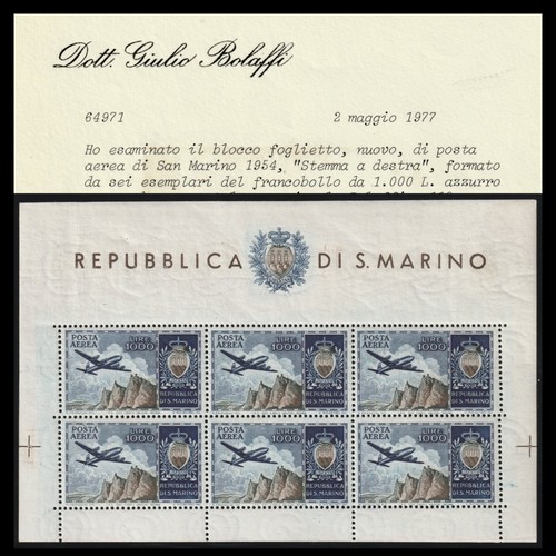 San marino 1954 foglietto - marino,
