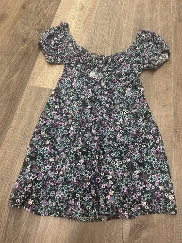 Abito nero floreale - abito, a
