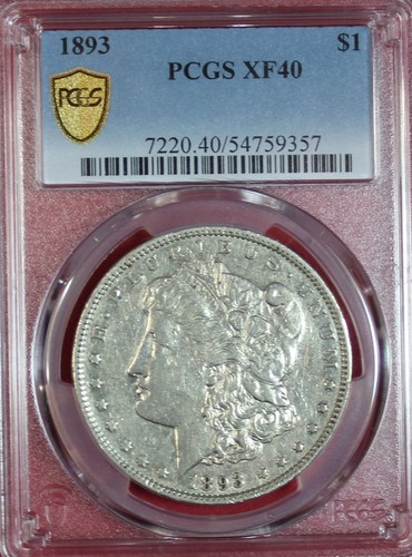 1893 dollaro morgan pcgs - dollaro,