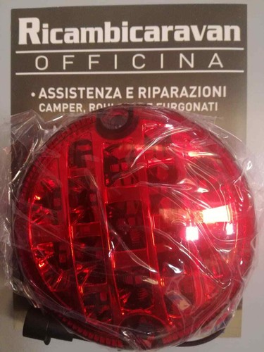 Fanale rotondo rosso - stop, a