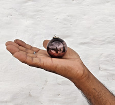 Antico Kugel 1.8 " Ametista Vetro Sfera Rotondo Natale Ornamento Germania 436