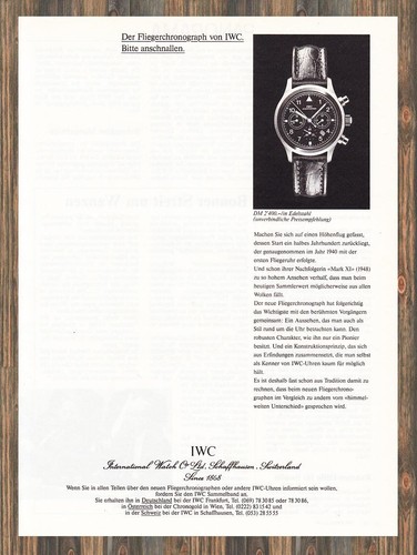 Iwc cronografo aviatore - cronografo,