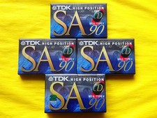 5 nastri cassette TDK SA 90 1995-1997 + scatola originale + sigillato +