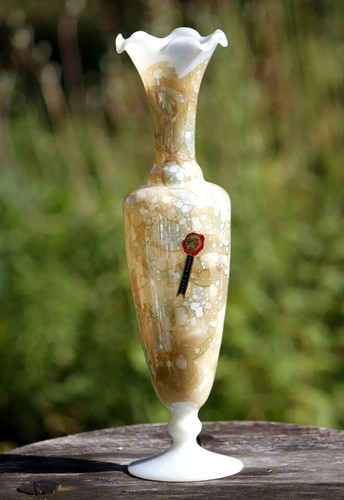 Vase opaline marbrée - en,