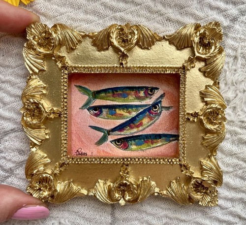 Sardine colorate acquerello