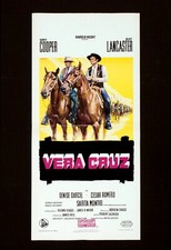 VERA CRUZ locandina poster Aldrich Gary Cooper Burt Lancaster Western J66