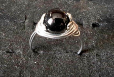 ANELLO ACCIAO CON PIETRA ONICE