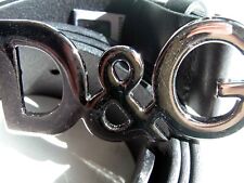Dolce Gabbana cinta nera fibbia D&G metallo - size more - black belt buckle D&G