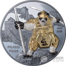 PALADINO PANDA 40 Anniversario 3 Oz Moneta Argento 20$ Palau 2022