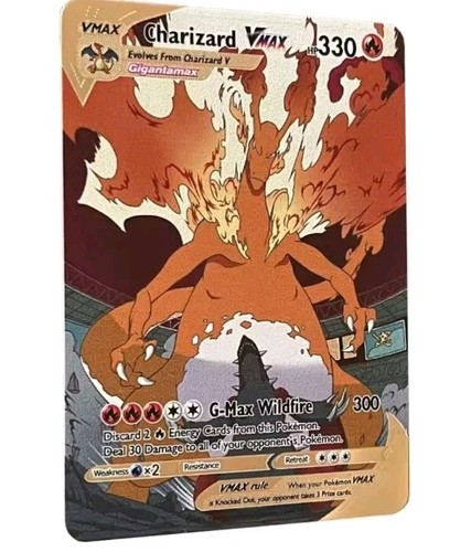 Charizard vmax gold - gold, fan