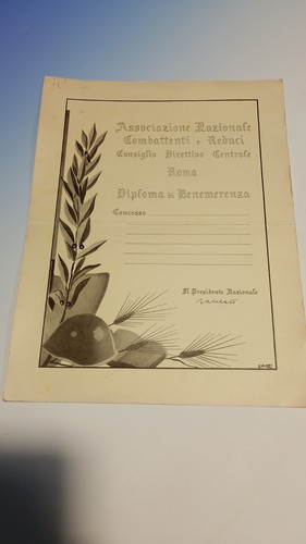 Diploma benemerenza per - diploma, i