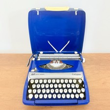 MACCHINA DA SCRIVERE SMITH CORONA CALYPSO 1976 VINTAGE BLU ELETTRICO POP RARA