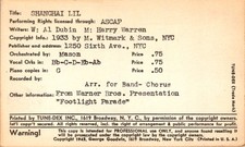 Tune-Dex Card 1943 Shanghai