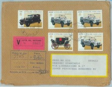 89912 - VATICANO Vaticano - Storia Postale - COPERTINA REGISTRATA 1998 AUTO Auto