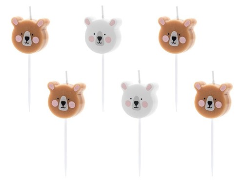 Candele orsacchiotto 6 - -,