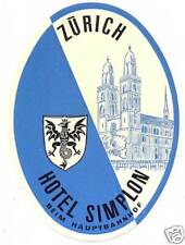 Etichetta bagaglio SIMPLON