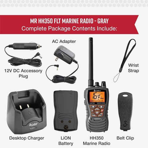 Cobra hh350 flt radio - mr, vhf
